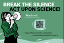 Plakat: Open your Course for Climate Change - OC4CC Break the silence. Act upon science!